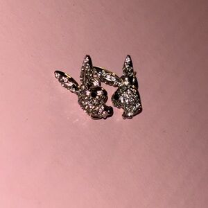 Playboy silver stud earrings